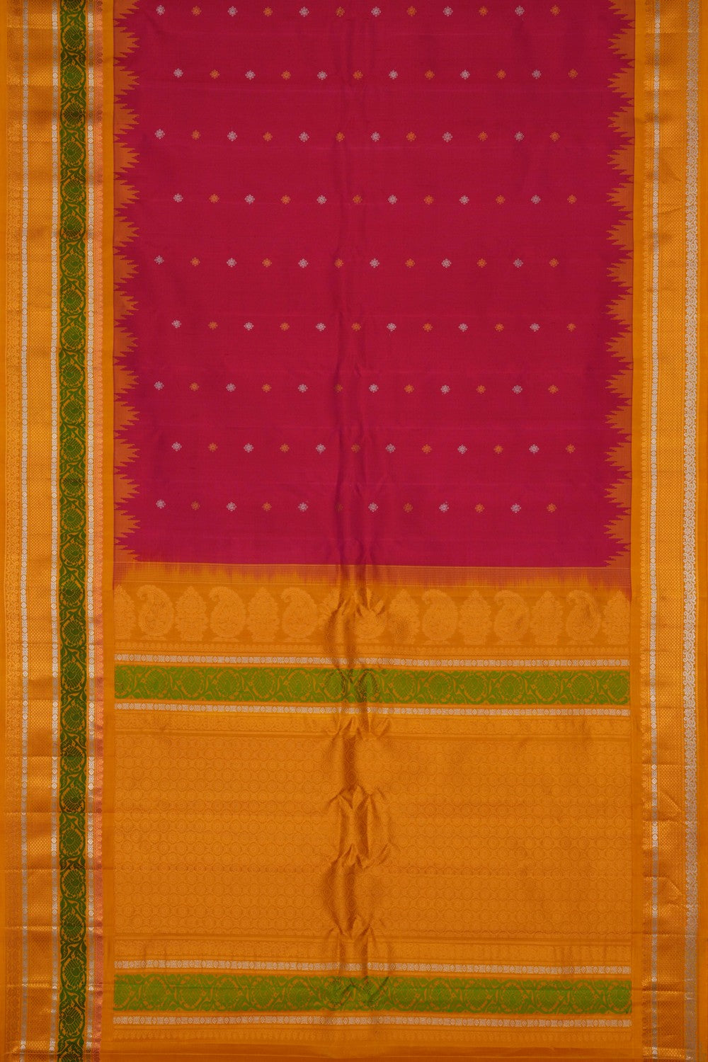 Image of Gadwal Silk Pink Saree